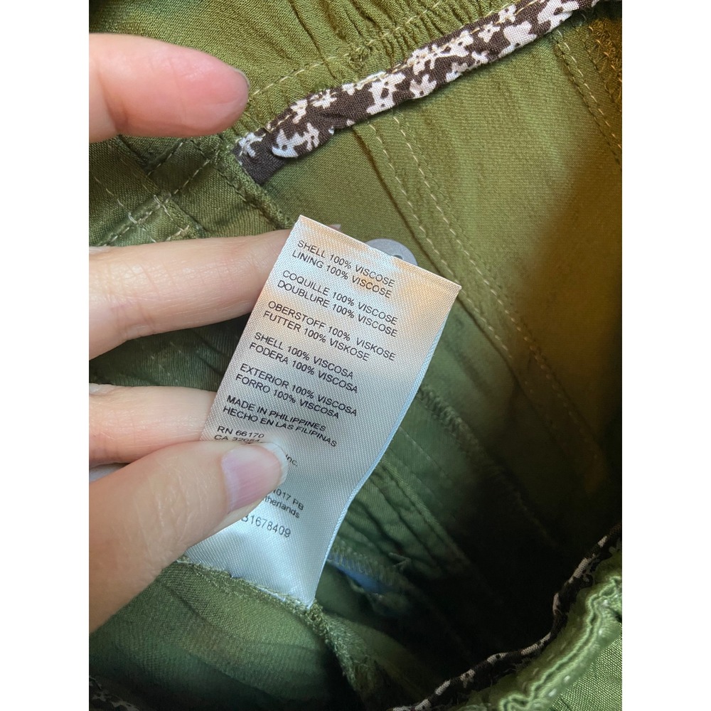 Anthropologie Open Back Boiler Suit Jumpsuit Olive Green Wide Leg Size 6 - Picture 8 of 9